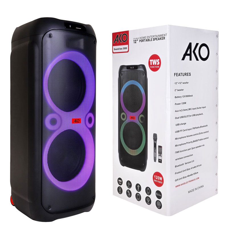 اسپیکر بلوتوثی AKO مدل SOUND BOX 3000
