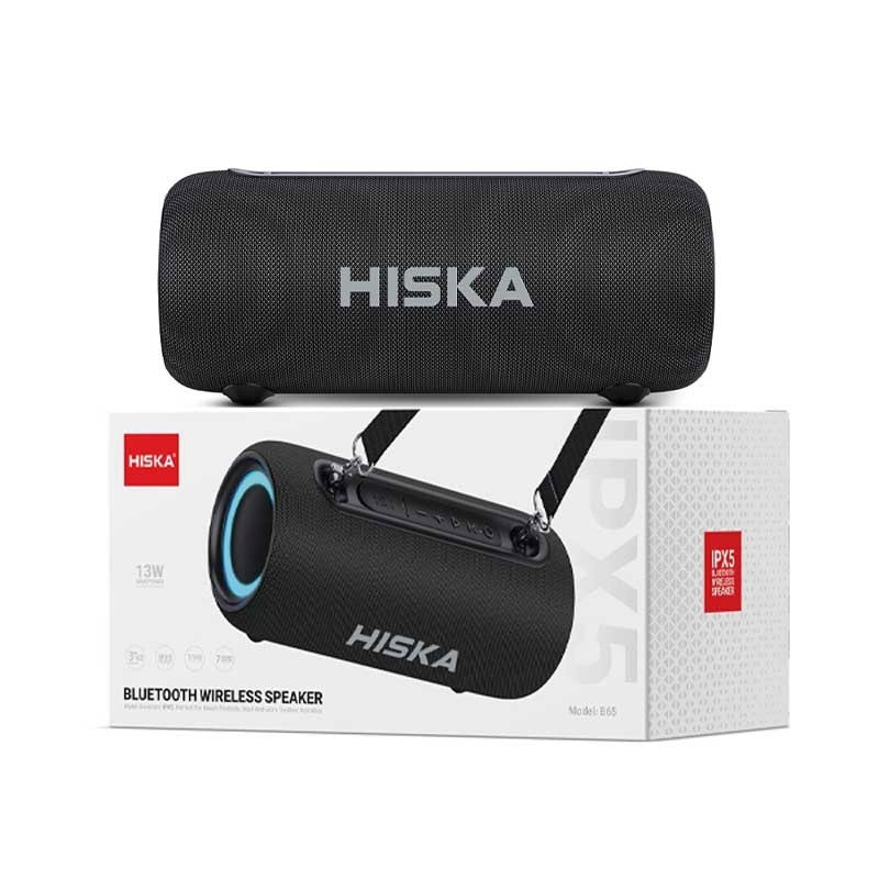 اسپیکر بلوتوثی قابل حمل هیسکا مدل HISKA B65 دارای گارانتی هیسکا