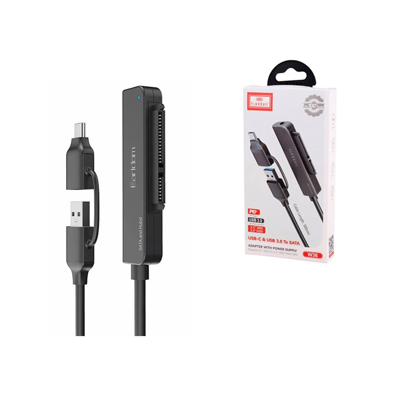 مبدل حرفه‌ ای USB و Type-C به SATA ارلدام مدل ET-W36