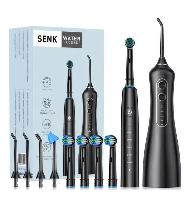 کیت مسواک برقی و دهان‌شویه SENK مدل S1001