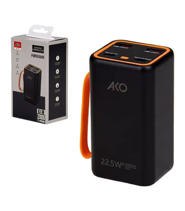 پاوربانک 22.5W آکو مدل AKO AP-20 ظرفیت 20000