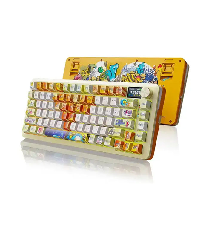 کیبورد بی سیم گیمینگ ردراگون مدل FLEKACT K708 GF PRO RGB