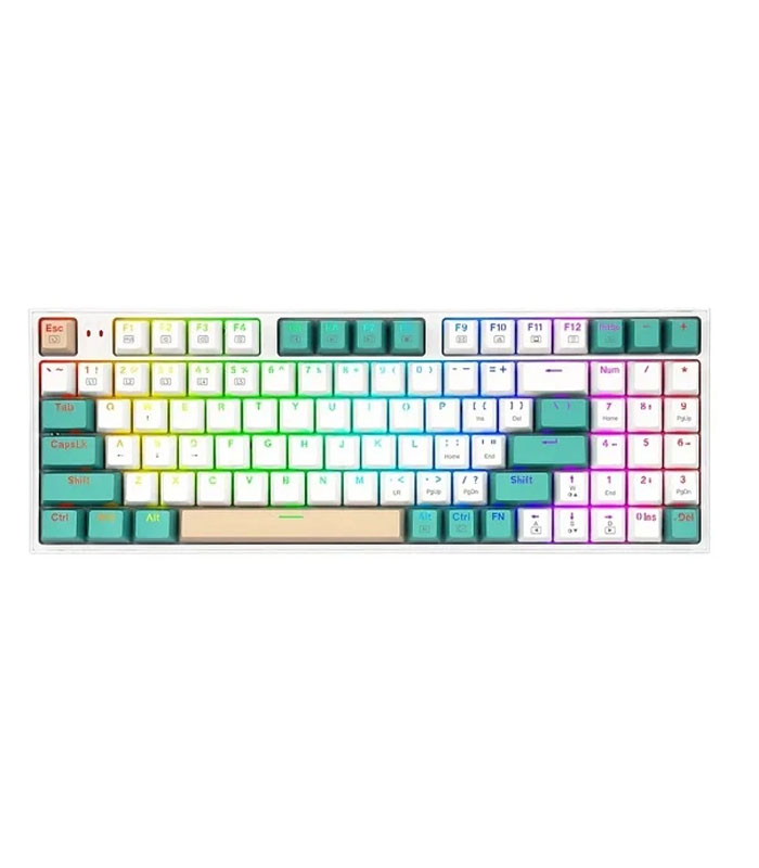 کیبورد بی سیم مکانیکال ردراگون مدل K643 WGC RGB PRO